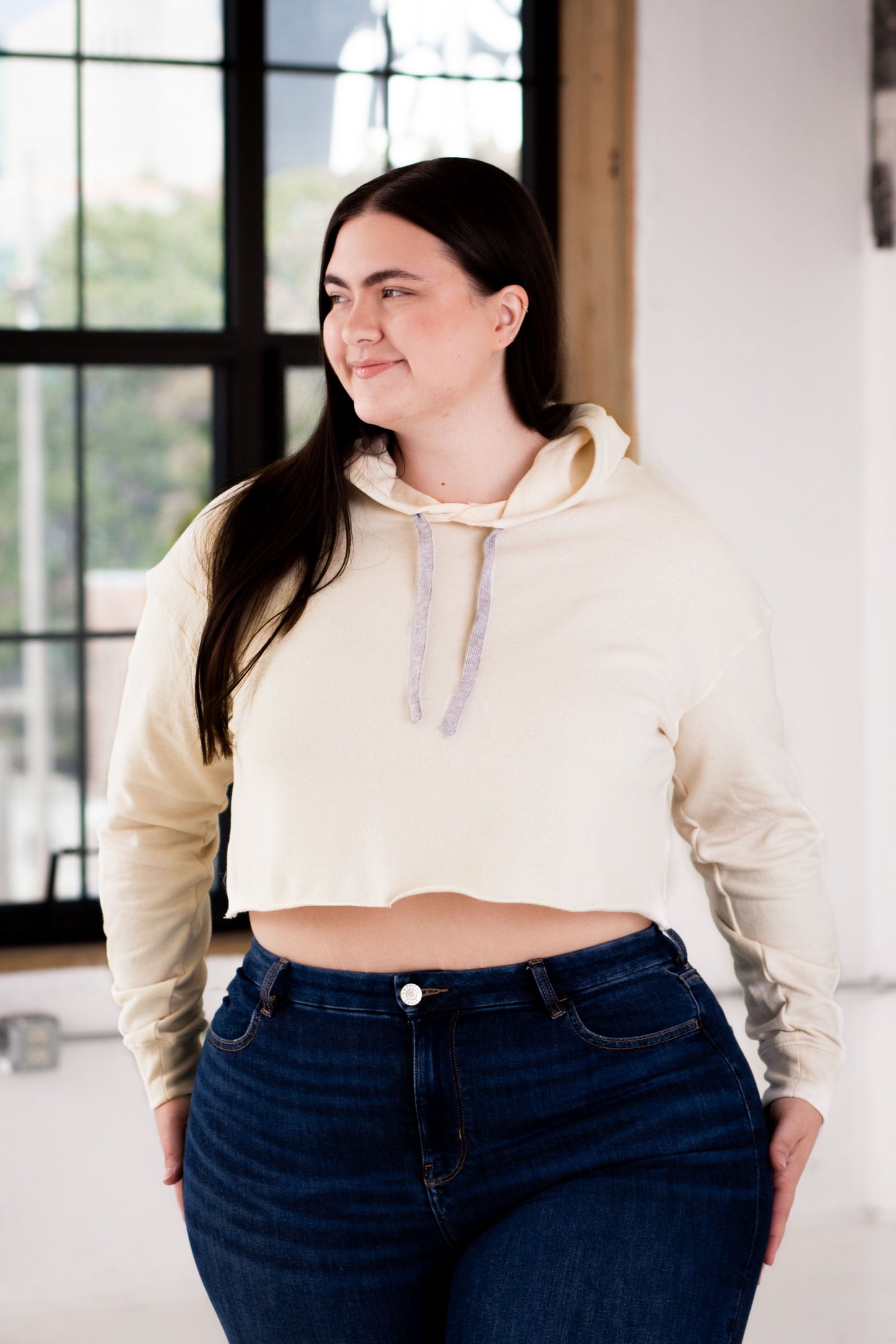 Ladies Cropped Hood